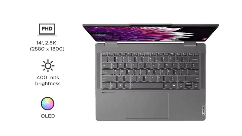 LENOVO YOGA 7I 83DJ006XIN [ULTRA5 - 125H 14TH GEN/16GB/1TB SSD/WIN11 HOME+MSO/14.0 INCH TOUCH/INTEGRATED GRAPHICS /1 YEAR(S)/BLACK/DIGITAL PEN] - SWIFT PERIPHERALS1089820