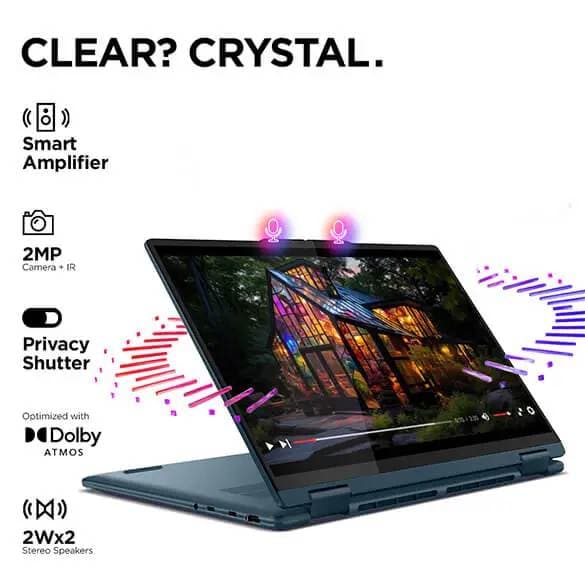 LENOVO YOGA 7I (83DJ00DGIN) LAPTOP (CORE ULTRA 5 125/16 GB/1 TB SSD/WINDOWS 11) 14" WUXGA (1920X1200) OLED OFFICE HOME 2024 INTEL ARC GRAPHICS - SWIFT PERIPHERALS1093715