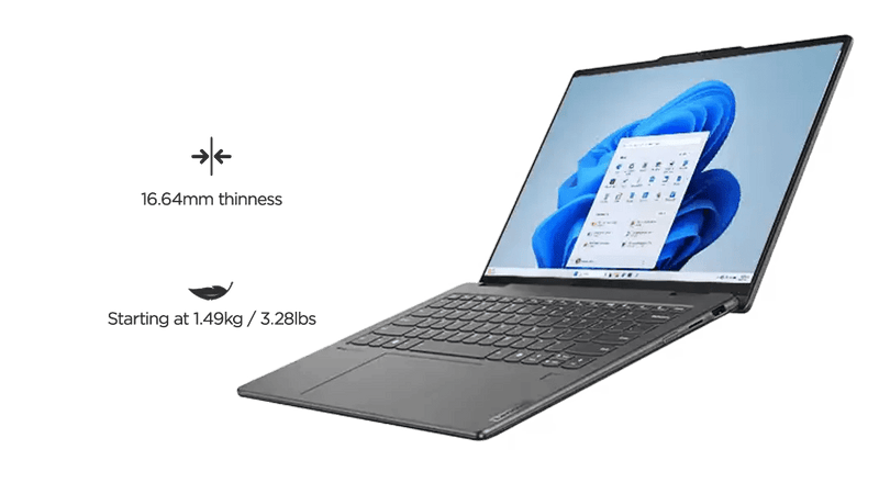 LENOVO YOGA SLIM7 83CV002DIN [ULTRA7 - 155H 14TH GEN/32GB/1TB SSD/WIN11 HOME+MSO/14.0 INCH/INTEGRATED GRAPHICS /1 YEAR(S)/GREY] - SWIFT PERIPHERALS1089814