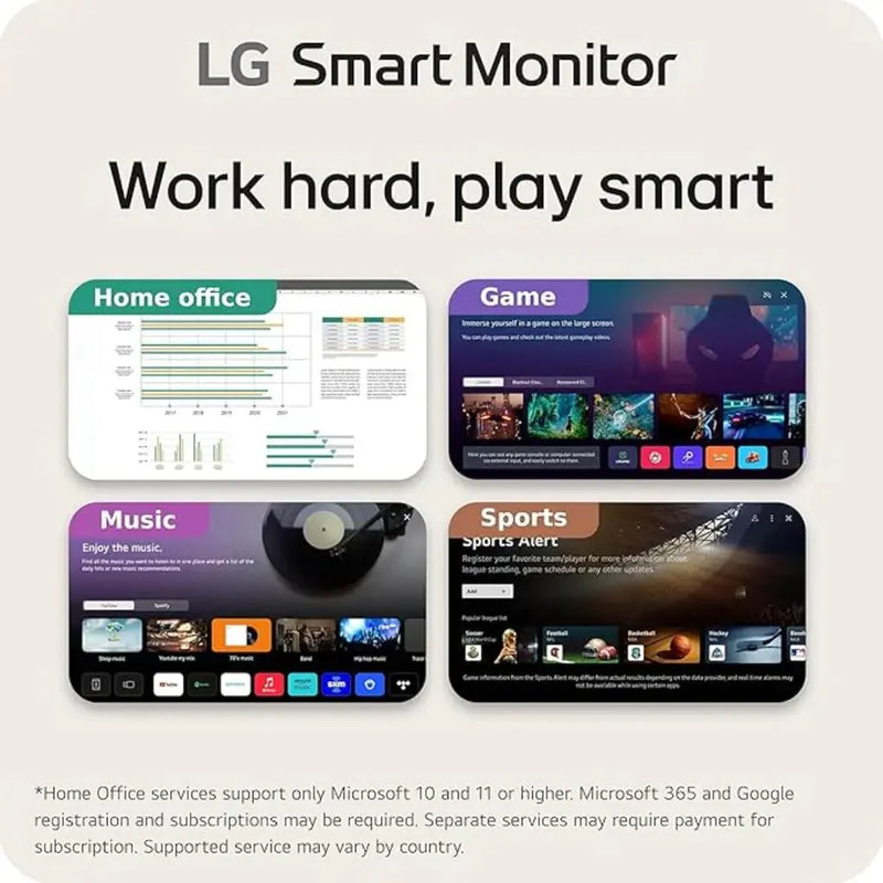 LG 25SR50F - W 24.5" Full HD IPS MyView Smart Monitor with webOS Built - in Speakers - SWIFT PERIPHERALS25SR50F-W