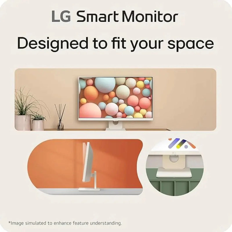 LG 25SR50F - W 24.5" Full HD IPS MyView Smart Monitor with webOS Built - in Speakers - SWIFT PERIPHERALS25SR50F-W