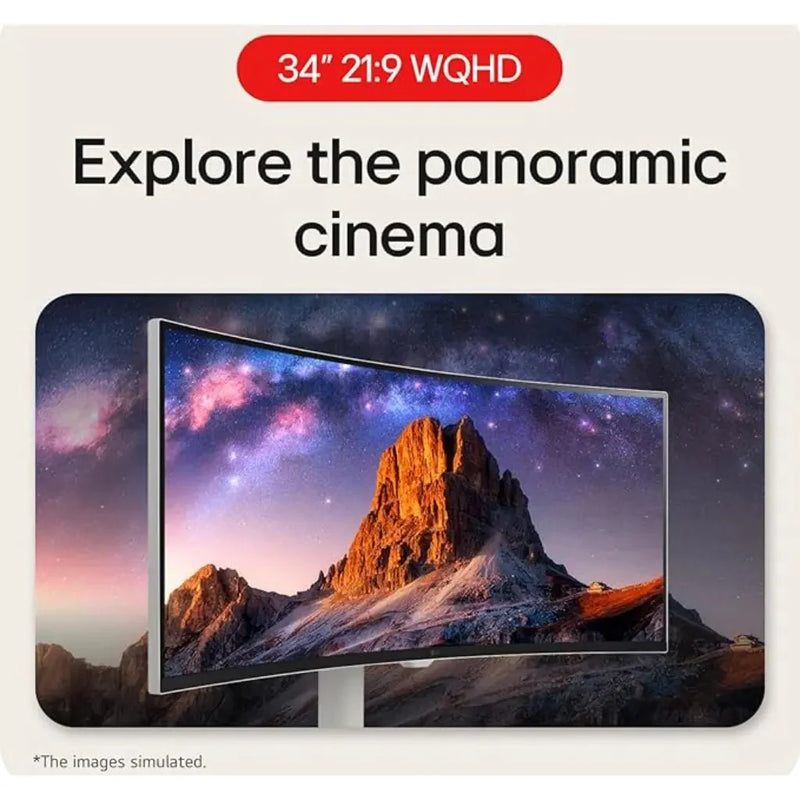 LG 34SR65QC - W 34" UltraWide Curved WQHD Smart Monitor with webOS - SWIFT PERIPHERALS34SR65QC-W