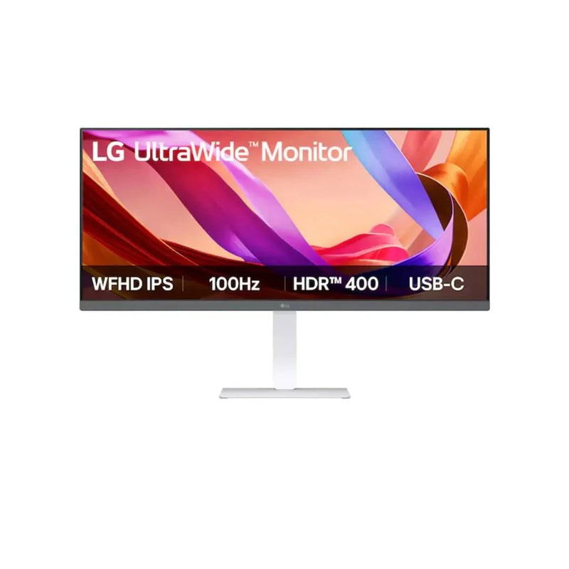 LG 34U530A - W 34" 100Hz UltraWide WFHD IPS Monitor Height Adjustable Stand – White - SWIFT PERIPHERALS34U530A-W