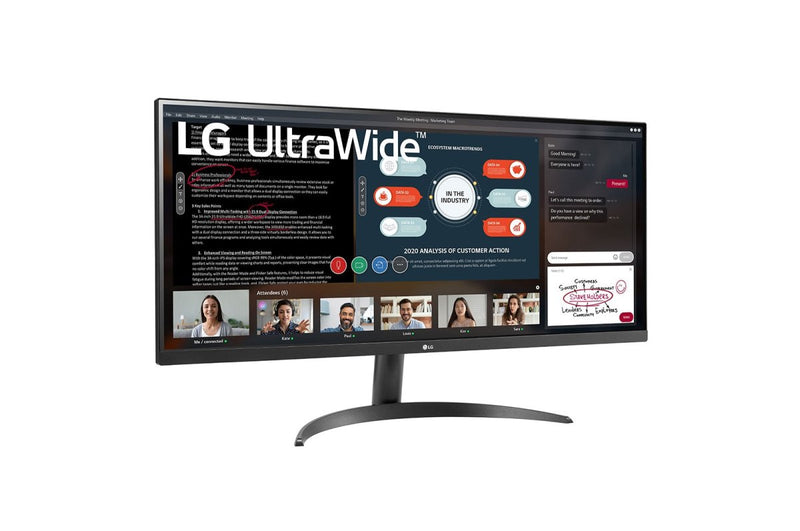 LG 34WP500 - B 34" 75Hz 1080p WFHD HDR10 IPS Panel UltraWide Gaming Monitor - Black - SWIFT PERIPHERALS34WP500-B