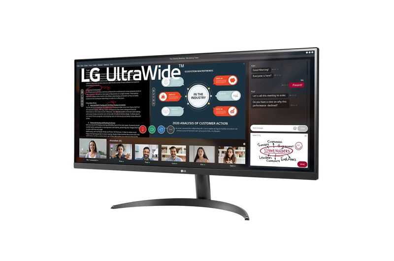 LG 34WP500 - B 34" 75Hz 1080p WFHD HDR10 IPS Panel UltraWide Gaming Monitor - Black - SWIFT PERIPHERALS34WP500-B