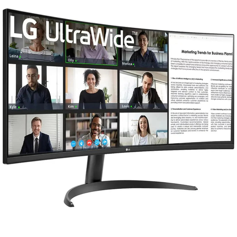 LG 34WR50QK - B 34" UltraWide Curved 100Hz WQHD Monitor - SWIFT PERIPHERALS34WR50QK-B