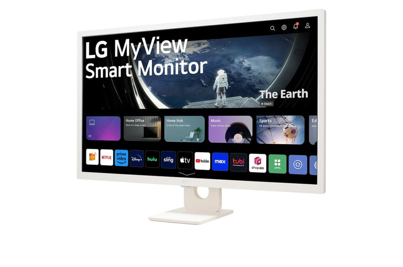 LG MyView 32SR50F - W 32" 60Hz 1080p FHD IPS Panel HDR10 Smart Monitor with Dual Speakers - White - SWIFT PERIPHERALS32SR50F-W