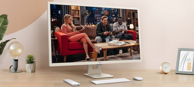 LG MyView 32SR50F - W 32" 60Hz 1080p FHD IPS Panel HDR10 Smart Monitor with Dual Speakers - White - SWIFT PERIPHERALS32SR50F-W