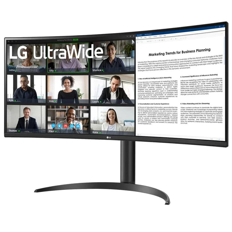 LG UltraWide 34WR55QC - B 34" WQHD Curved VA Monitor – 100Hz HDR10 USB - C 65W AMD FreeSync - SWIFT PERIPHERALS34WR55QC-B