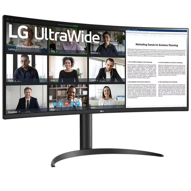LG UltraWide 34WR55QC - B 34" WQHD Curved VA Monitor – 100Hz HDR10 USB - C 65W AMD FreeSync - SWIFT PERIPHERALS34WR55QC-B