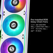 LIAN LI HYDROSHIFT LCD 360R ARGB CPU LIQUID COOLER (WHITE) - SWIFT PERIPHERALS1090186