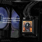 LIAN LI HYDROSHIFT LCD 360S LIQUID COOLER WITH HEATSINK - BLACK (G89.GHSLCD36SB.IN) - SWIFT PERIPHERALS1094406