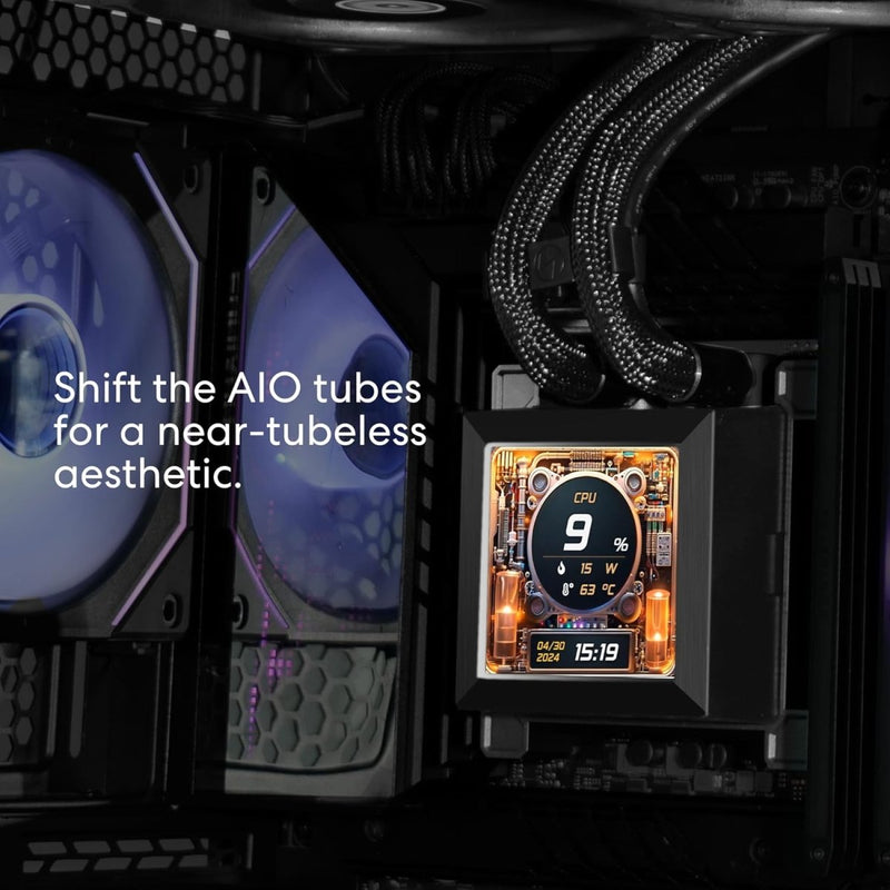 LIAN LI HYDROSHIFT LCD 360S LIQUID COOLER WITH HEATSINK - BLACK (G89.GHSLCD36SB.IN) - SWIFT PERIPHERALS1094406