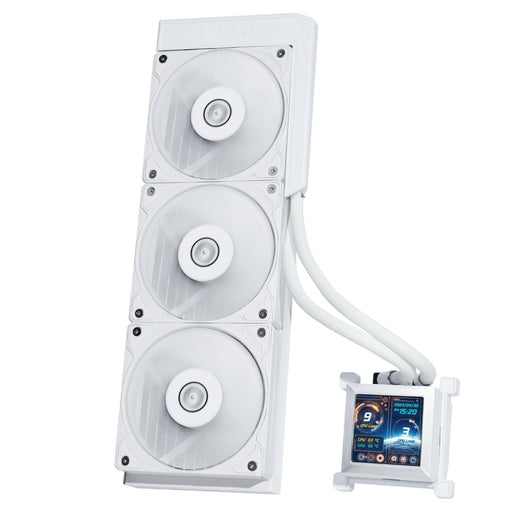 LIAN LI HYDROSHIFT LCD 360S LIQUID COOLER WITH HEATSINK - WHITE (G89.GHSLCD36SW.IN) - SWIFT PERIPHERALS1094407