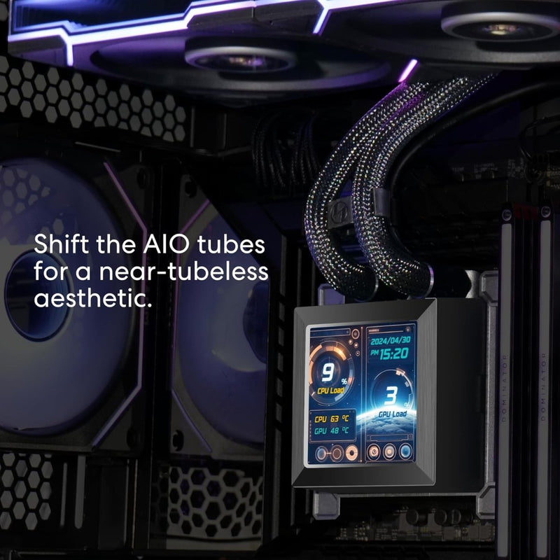 LIAN LI HYDROSHIFT LCD 360TL LIQUID CPU COOLER - BLACK G89.GHSLCD36TB.IN - SWIFT PERIPHERALS1091070