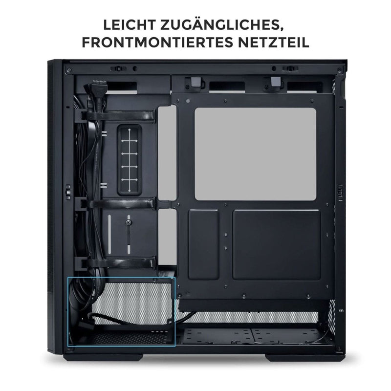 LIAN LI LANCOOL 207 MID - TOWER ATX GAMING CABINET - BLACK (G99.LAN207RX.IN) - SWIFT PERIPHERALS1094410