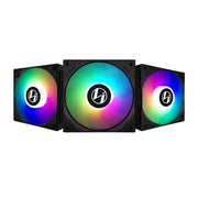 LIAN LI ST120 CABINET FAN TRIPLE PACK KIT BLACK G99.12ST3B.IN - SWIFT PERIPHERALS1085069