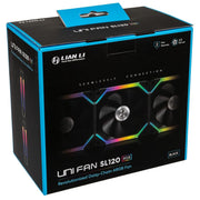LIAN LI UNI FAN SL 120 3X120MM RGB CASE FAN/COOLER FOR PC - BLACK G99.12SL1W3B.IN - SWIFT PERIPHERALS1092149