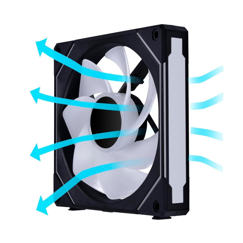LIAN LI UNI FAN SL - INF REVERSE BLADE 140 INFINITY MIRROR 140MM ARGB SINGLE PACK CASE DESKTOP PC FAN, BLACK - G99.14RSLIN1B.IN - SWIFT PERIPHERALS1094416