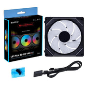 LIAN LI UNI FAN SL - INF REVERSE BLADE 140 INFINITY MIRROR 140MM ARGB SINGLE PACK CASE DESKTOP PC FAN, BLACK - G99.14RSLIN1B.IN - SWIFT PERIPHERALS1094416
