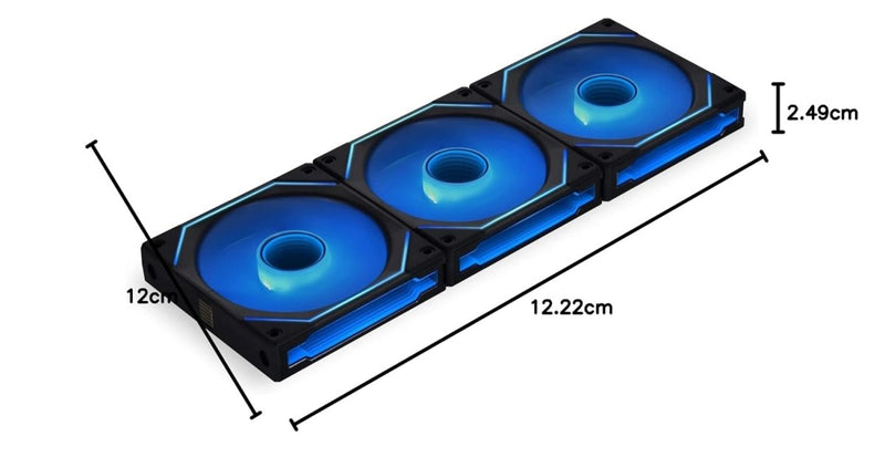 LIAN LI UNI FAN SL INFINITY 120 RGB CASE FAN TRIPLE PACK - BLACK - G99.12SLIN3B.IN - SWIFT PERIPHERALS1091328
