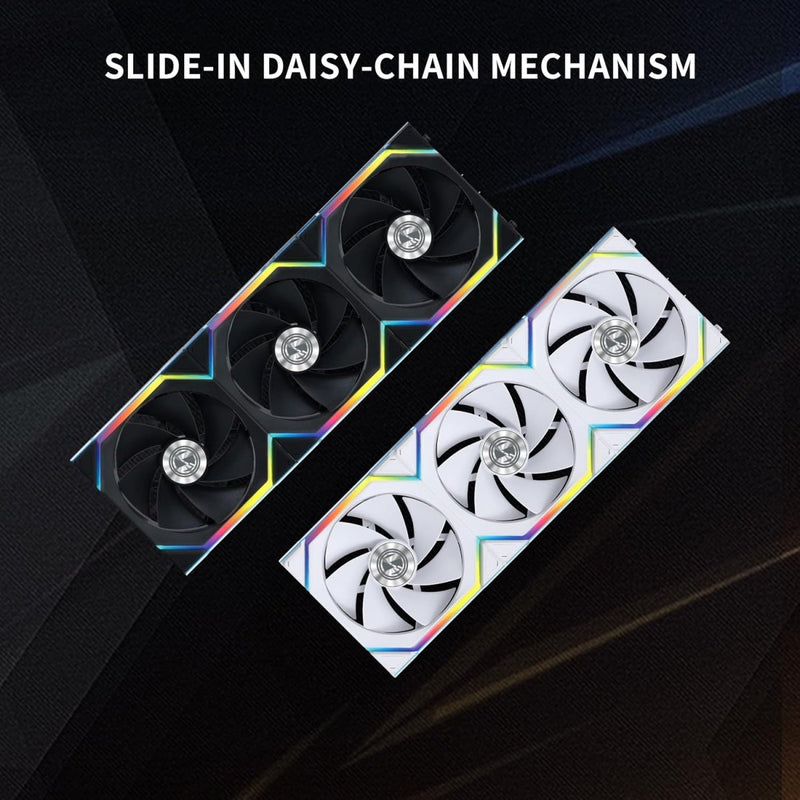 LIAN LI UNI FAN SL - WIRELESS 120 - TRIPLE PACK (REVERSE BLADE) PERFORMANCE ARGB FAN G99.12RSL1W3B.IN - SWIFT PERIPHERALS1092267