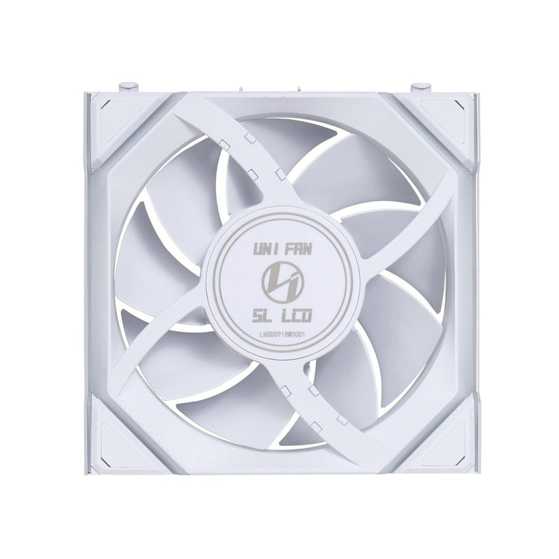 LIAN LI UNI FAN SL WIRELESS LCD 3 X 120MM KIT CASE FAN I COOLER - WHITE I G99.12SLLCD1W3W.IN - SWIFT PERIPHERALS1094412