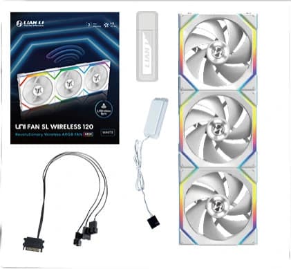 LIAN LI UNI FAN SL120 WIRELESS 3 PACK WHITE G99.12SL1W3W.IN - SWIFT PERIPHERALS1092150