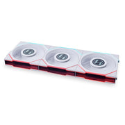 LIAN LI UNI FAN TL LCD ARGB WHITE 120MM CABINET FAN (TRIPLE PACK) - SWIFT PERIPHERALS1091073