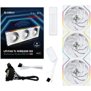 LIAN LI UNI FAN TL - WIRELESS 120 - TRIPLE PACK WHITE G99.12TL1W3W.IN - SWIFT PERIPHERALS1092154