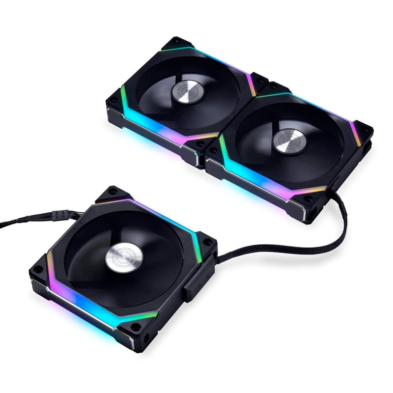 LIAN LI UNI SL120 V2 ARGB CABINET FAN TRIPLE PACK BLACK - SWIFT PERIPHERALS1083538