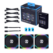 LIAN LI UNI SL120 V2 ARGB CABINET FAN TRIPLE PACK BLACK - SWIFT PERIPHERALS1083538