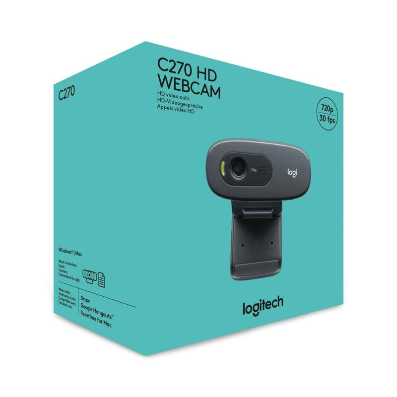 LOGITECH C270 HD DIGITAL WEBCAM - SWIFT PERIPHERALS107411