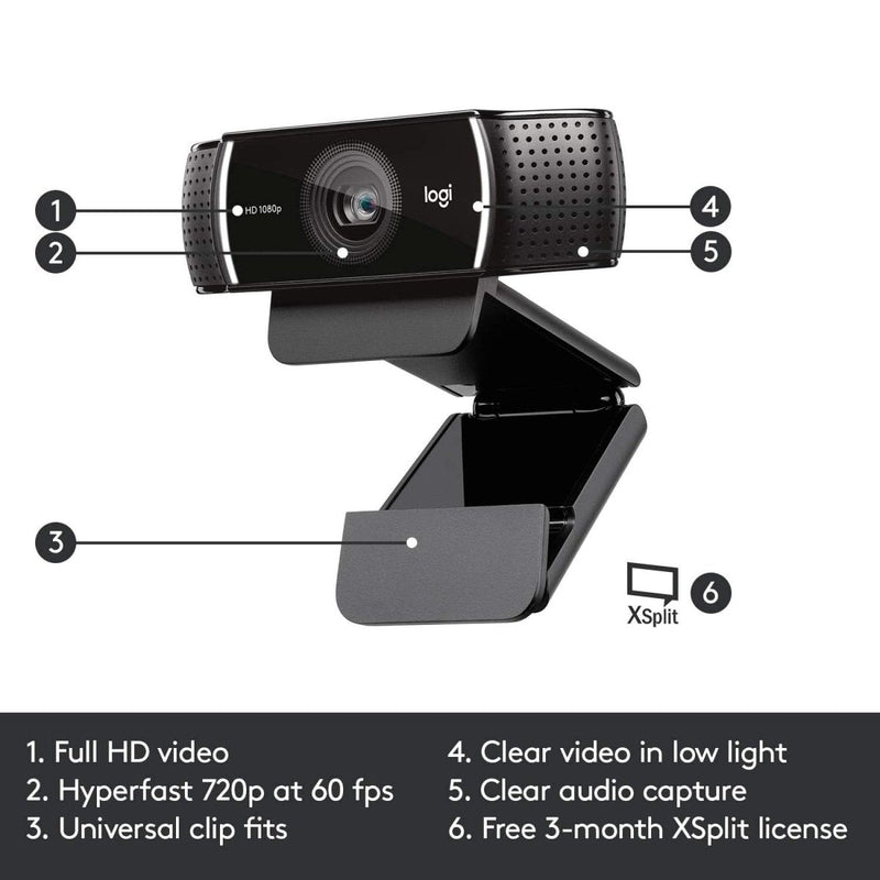 LOGITECH C922 PRO STREAM WEBCAM - SWIFT PERIPHERALS107469