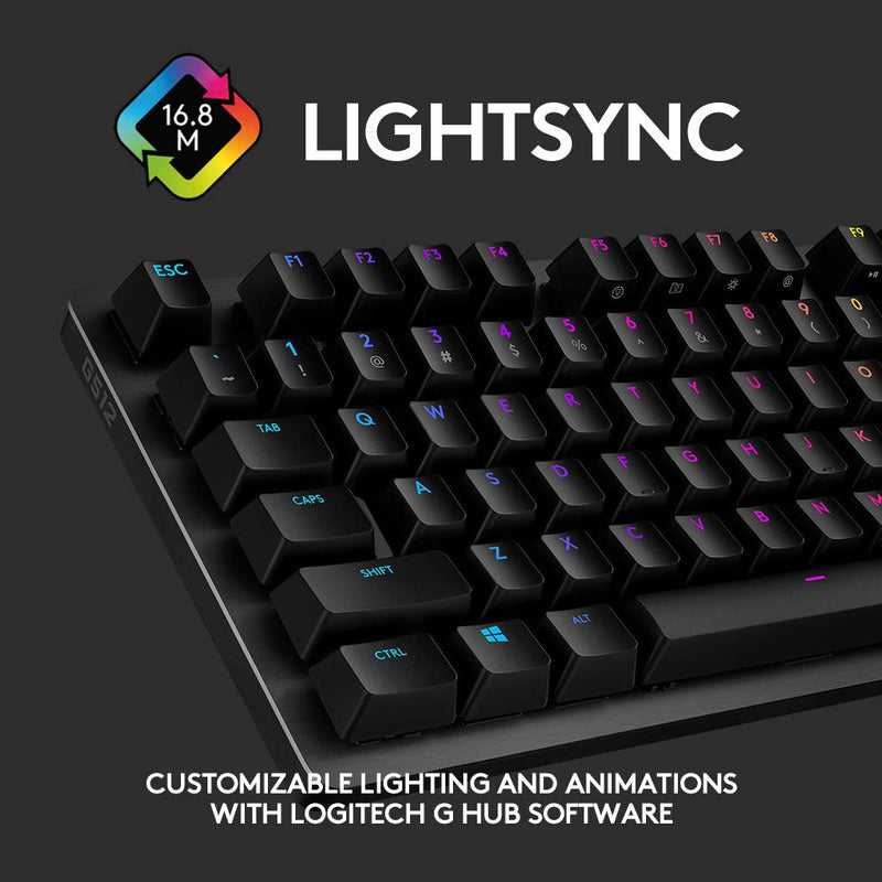 LOGITECH G 512 MECHANICAL GAMING USB KEYBOARD ,RGB LIGHTSYNC BACKLIT KEYS,GX BROWN - SWIFT PERIPHERALS1092299