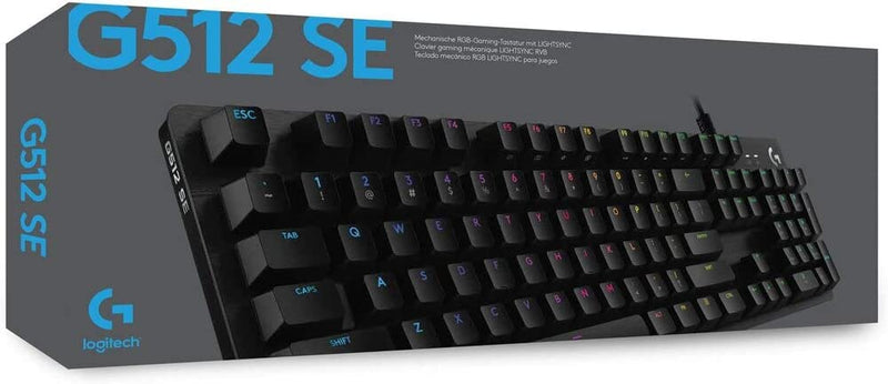 LOGITECH G 512 RGB BACKLIT MECHANICAL WIRED GAMING KEYBOARD WITH GX BLUE - SWIFT PERIPHERALS1092300