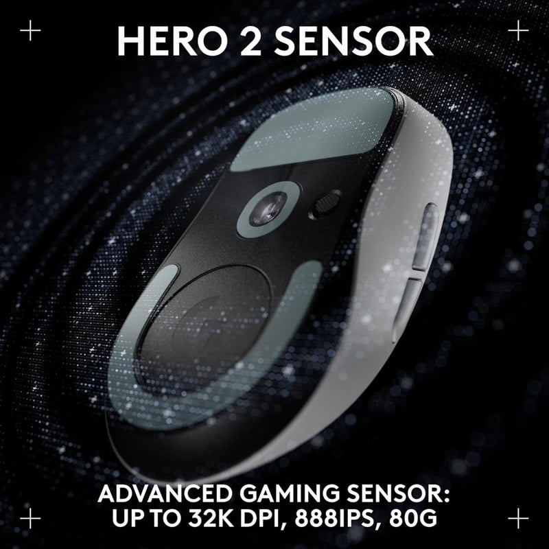 LOGITECH G PRO X SUPERLIGHT 2 DEX LIGHTSPEED WIRELESS GAMING MOUSE WHITE - SWIFT PERIPHERALS