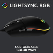 Logitech G102 Lightsync RGB Wired Optical Gaming Mouse - Black - SWIFT PERIPHERALS910-005802