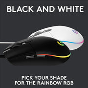 Logitech G102 Lightsync RGB Wired Optical Gaming Mouse - Black - SWIFT PERIPHERALS910-005802
