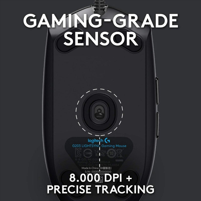 Logitech G102 Lightsync RGB Wired Optical Gaming Mouse - Black - SWIFT PERIPHERALS910-005802