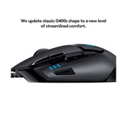 Logitech G402 Hyperion Fury Wired Fusion Engine Sensor Gaming Mouse with Adjustable DPI Up to 4000 and 8 Programmable Buttons - SWIFT PERIPHERALS910-004070