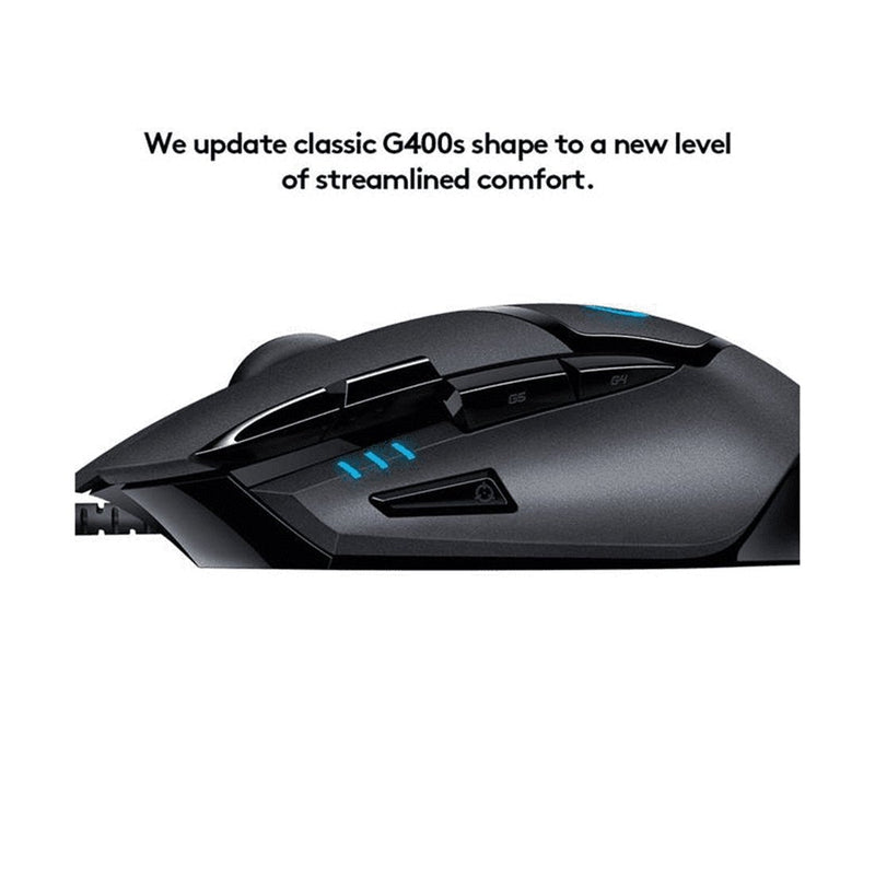 Logitech G402 Hyperion Fury Wired Fusion Engine Sensor Gaming Mouse with Adjustable DPI Up to 4000 and 8 Programmable Buttons - SWIFT PERIPHERALS910-004070