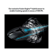 Logitech G402 Hyperion Fury Wired Fusion Engine Sensor Gaming Mouse with Adjustable DPI Up to 4000 and 8 Programmable Buttons - SWIFT PERIPHERALS910-004070