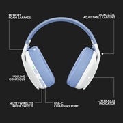 LOGITECH G435 LIGHTSPEED WIRELESS GAMING HEADSET - WHITE - SWIFT PERIPHERALS1090450