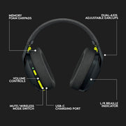LOGITECH G435 ULTRA - LIGHT WIRELESS BLUETOOTH GAMING HEADPHONES - SWIFT PERIPHERALS1091655