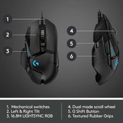 LOGITECH G502 HERO GAMING MOUSE - SWIFT PERIPHERALS101374