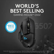 Logitech G502 Hero Wired 25K Sensor Gaming Mouse with Adjustable DPI Up to 25600 On - Board Memory and 11 Programmable Buttons - SWIFT PERIPHERALS910-005472