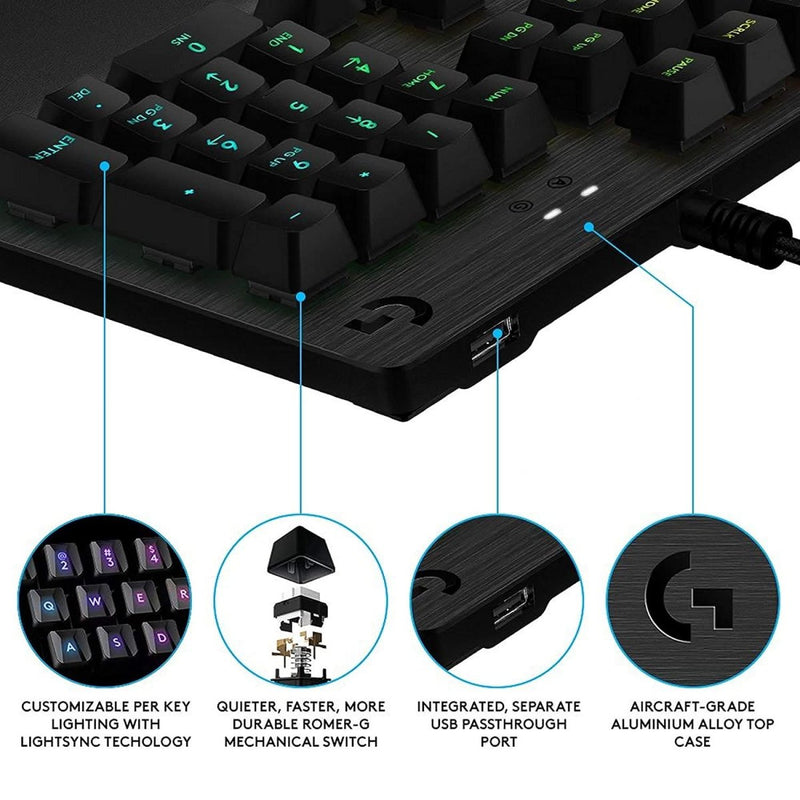 LOGITECH G512 CARBON MECHANICAL GAMING KEYBOARD - SWIFT PERIPHERALS1086680