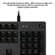 LOGITECH G512 CARBON MECHANICAL GAMING KEYBOARD - SWIFT PERIPHERALS1086680