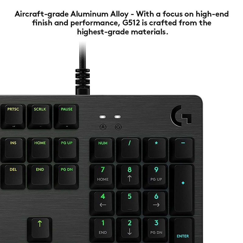 LOGITECH G512 CARBON MECHANICAL GAMING KEYBOARD - SWIFT PERIPHERALS1086680